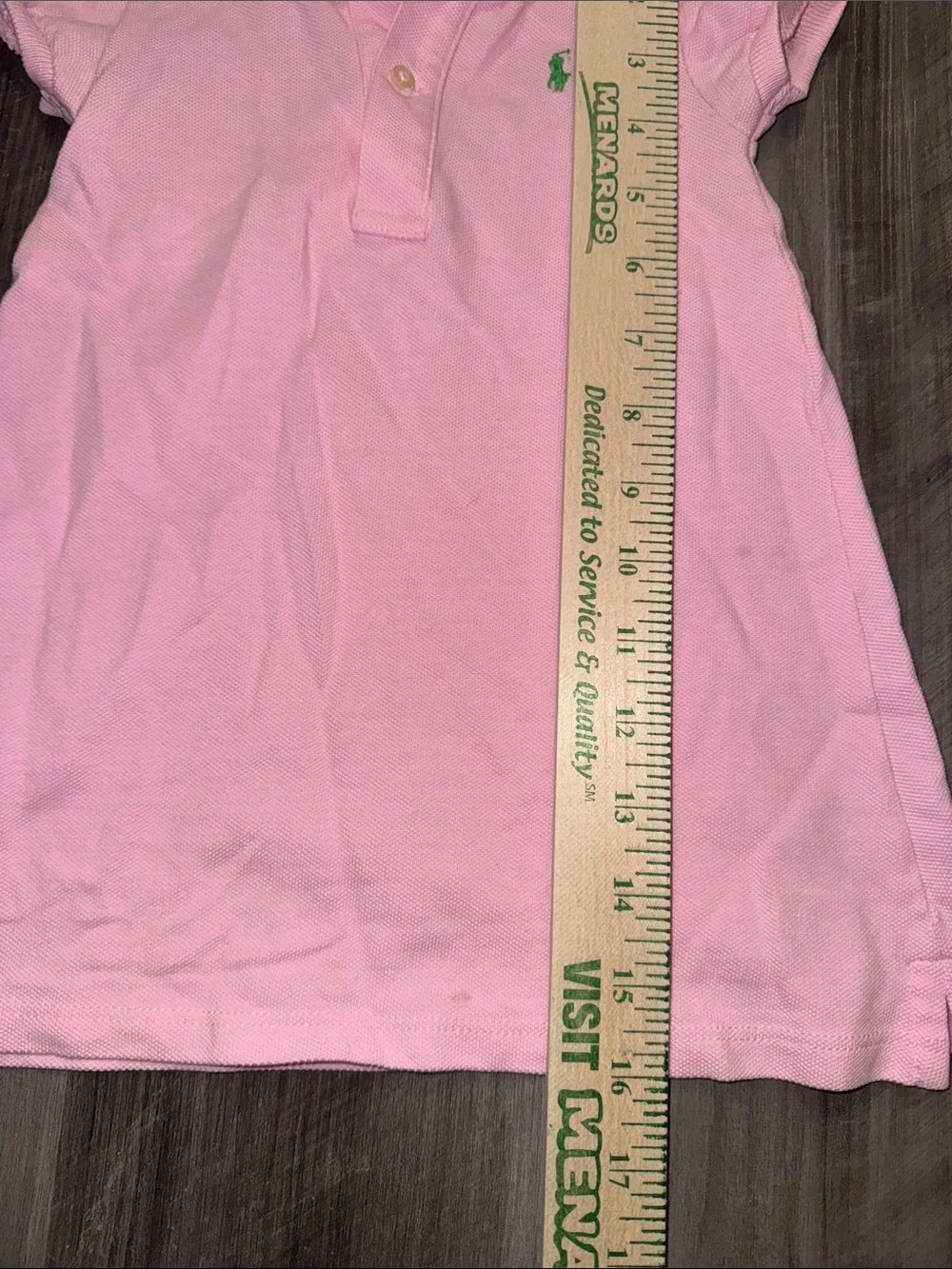 Ralph Lauren pink dress, baby girls, 18 months short sleeve collared outfit